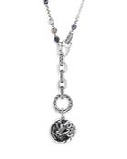 John Hardy Sterling Silver Legends Naga Multi Stone Dragon Amulet Pendant Necklace, 21