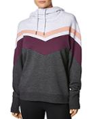 Betsey Johnson Color-block Chevron Hooded Sweatshirt