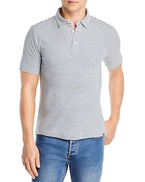 Faherty Cloud Stripe Regular Fit Short Sleeve Polo