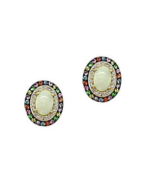 Bloomingdale's Multi-gemstone & Diamond Stud Earrings In 14k Yellow Gold - 100% Exclusive