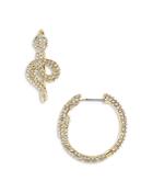 Baublebar Gata Pave Serpent Hoop Earrings