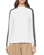 Bcbgmaxazria Striped-sleeve Top