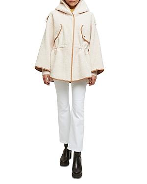 Maje Gangzhio Hooded Faux Fur Coat