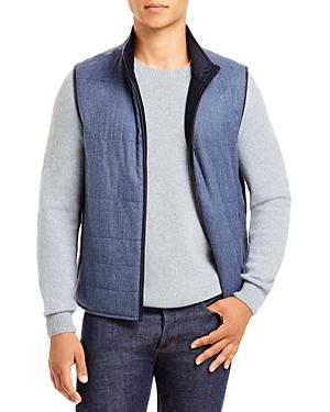 Corneliani Wool Quilted Herringbone Reversible Vest