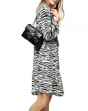 Pinko Utopia Zebra Striped Crepe Dress