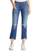 J Brand Selena Mid-rise Crop Bootcut Jeans In Revoke Destruct