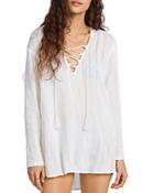 Billabong Same Story Lace Up Hooded Cover Up