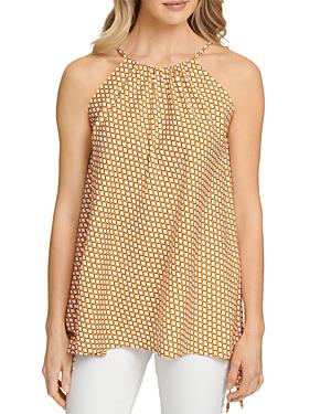 Dkny Geometric Print High Neck Top
