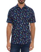 Robert Graham Ice Cream Shop Cotton Stretch Printed Classic Fit Button Down Shirt