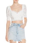 For Love & Lemons Indio Lace Cropped Top