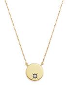 Adina Reyter 14k Yellow Gold Diamond Circle Stamp Pendant Necklace, 16