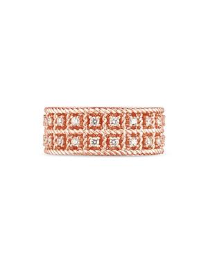 Roberto Coin 18k Rose Gold Byzantine Barocco Diamond Ring