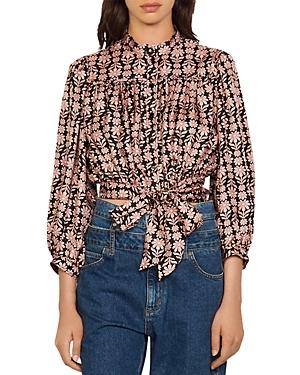 Sandro Helia Silk Top