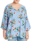 Status By Chenault Plus Floral-print Top