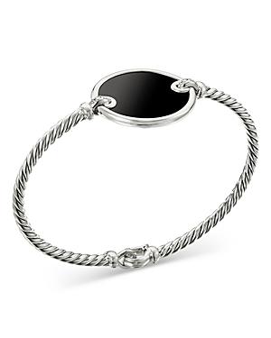 Sterling Silver Dy Elements Black Onyx & Diamond Bangle Bracelet