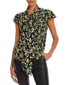 Marc Jacobs The Bow Floral-silk Blouse