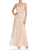 Adrianna Papell Beaded Popover Gown