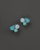 Ippolita Sterling Silver Rock Candy Cluster Stud Earrings In Blue Multi