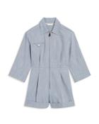 Sandro Alma Chambray Cuffed Hem Romper