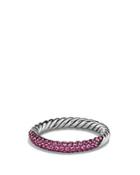 David Yurman Petite Pave Ring With Pink Sapphires