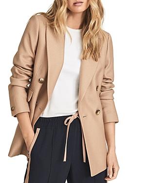 Reiss Logan Double Breasted Twill Blazer