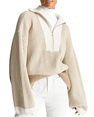 Reiss Jackie Half Zip Colorblock Sweater