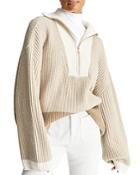 Reiss Jackie Half Zip Colorblock Sweater