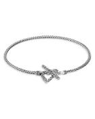 John Hardy Sterling Silver Classic Chain Adwoa Heart Medium Toggle Bracelet