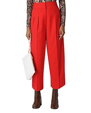 Whistles Sophie Cropped Pleat-front Trousers