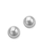 Bloomingdale's 14k White Gold Polished Button Earrings - 100% Exclusive