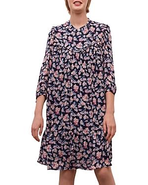 Gerard Darel Julia Floral Print Tiered Dress