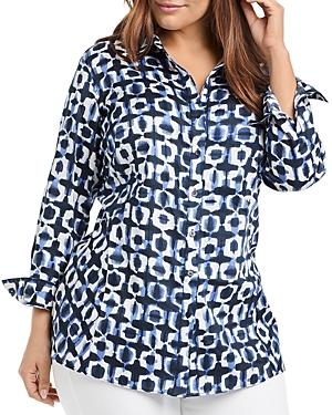 Nic + Zoe Plus Stretch Shibori Blouse