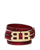 Bally Men's Mirror B Reversible Leather Belt