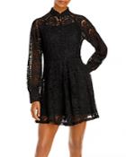 Aqua Short Lace Long Sleeve Dress - 100% Exclusive