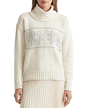 Lauren Ralph Lauren Snowflake Cowl Neck Sweater