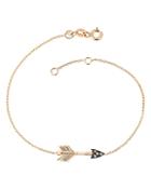 Kismet By Milka 14k Rose Gold Champagne Diamond Arrow Bracelet