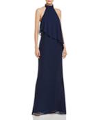 Laundry By Shelli Segal Chiffon Halter Gown