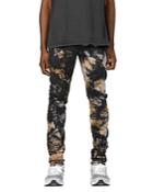 Purple Brand P001 Slim Fit Tie Dye Jeans In F. Black C