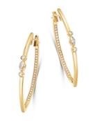 Bloomingdale's Diamond Statement Hoop Earrings In 14k Yellow Gold, 1.3 Ct. T.w. - 100% Exclusive