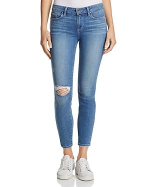 Paige Verdugo Skinny Ankle Jeans In Brantley Destructed