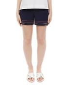 Ted Baker Colour By Numbers Sapphia Stitch-detail Shorts