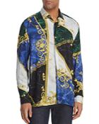 Versace Collection Marble-print Regular Fit Shirt
