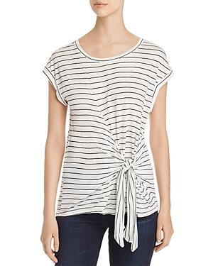 Single Thread Striped Tie-front Top