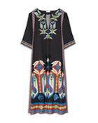 Tory Burch Embroidered Maxi Caftan