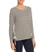 Status By Chenault Striped Lace-up Top