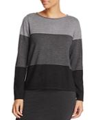 Eileen Fisher Wool Wide-stripe Sweater