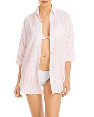 Peixoto Josie Striped Shirt Swim Cover-up - 100% Exclusive