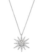 Bloomingdale's Diamond Starburst Pendant Necklace In 14k White Gold, 1.5 Ct. T.w. - 100% Exclusive