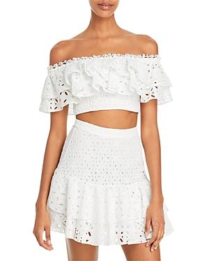 Charo Ruiz Ibiza Barbara Cropped Off-the-shoulder Top