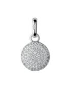Links Of London Sterling Silver Pave Topaz Disc Charm